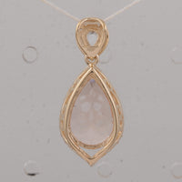 3.31 Ct Pear Morganite 9K Gold Pendant