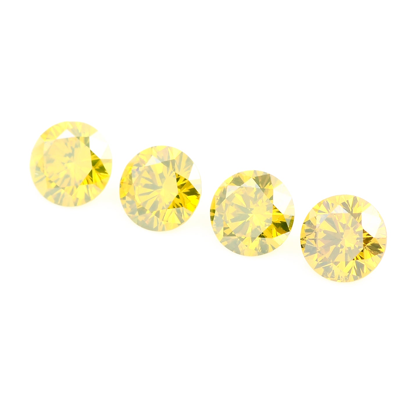 0.70 Yellow Diamond Round Loose Gemstone
