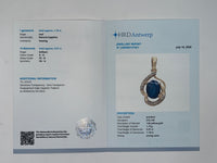 1.25 Ct Oval Natural Sapphire 14K Gold Pendant