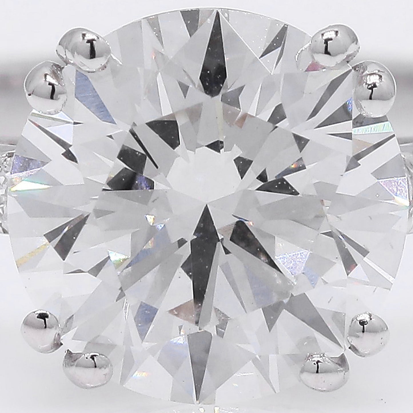 2.77 Ct Round Brilliant Lab Grown Diamond 950 Platinum Ring