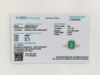 1.58 Ct Octagon Emerald 14K Gold Ring
