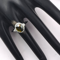 3.02 Ct Oval Mixed Cut Natural Bi-Coloured Sapphire 950 Platinum Ring