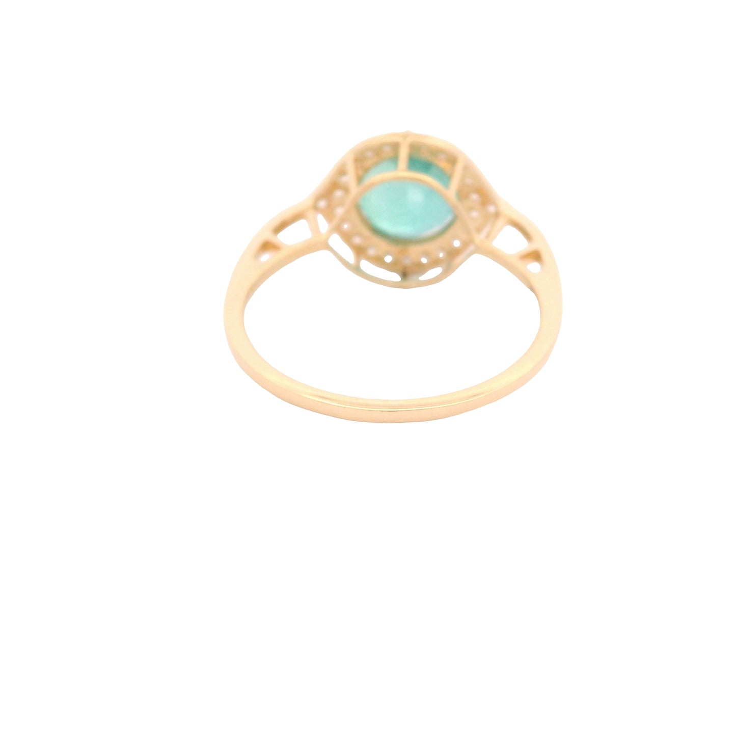 2.11 Ct Round Emerald 14K Gold Ring