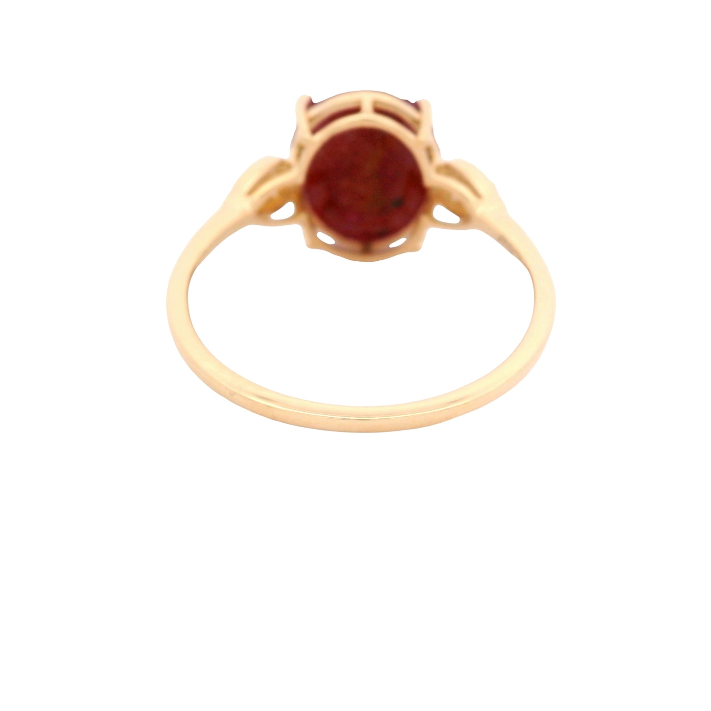 2.97 Ct Oval Ruby 14K Gold Ring
