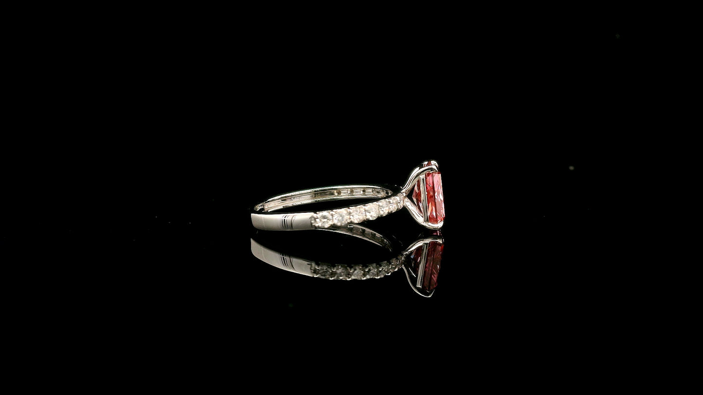 1.86 Carats Pink Lab Grown Diamond 14K Gold Ring