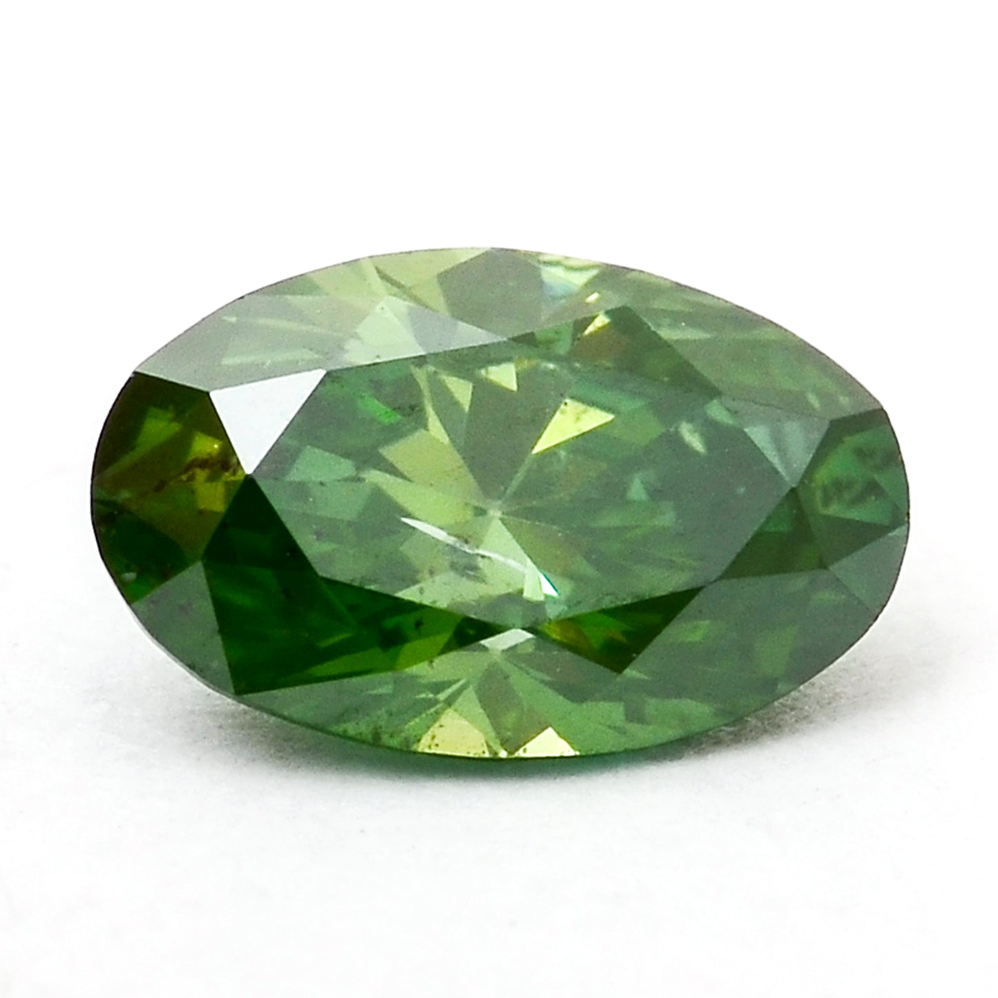 0.38 Green Diamond Oval Loose Diamond