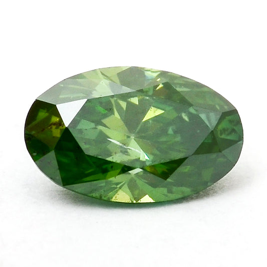 0.38 Green Diamond Oval Loose Diamond