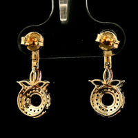 1.27 Ct Round Tourmaline 14K Gold Earrings