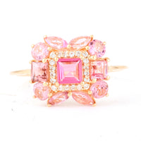 1.57 Ct Square Tourmaline 14K Gold Ring