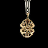 1.71 Ct Oval Multi Sapphire 14K Gold Pendant