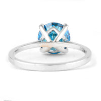 2.00 Carats Blue Lab Grown Diamond 14K Gold Ring