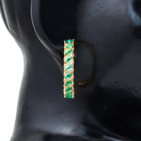 2.23 Ct Marquise Emerald 14K Gold Earrings