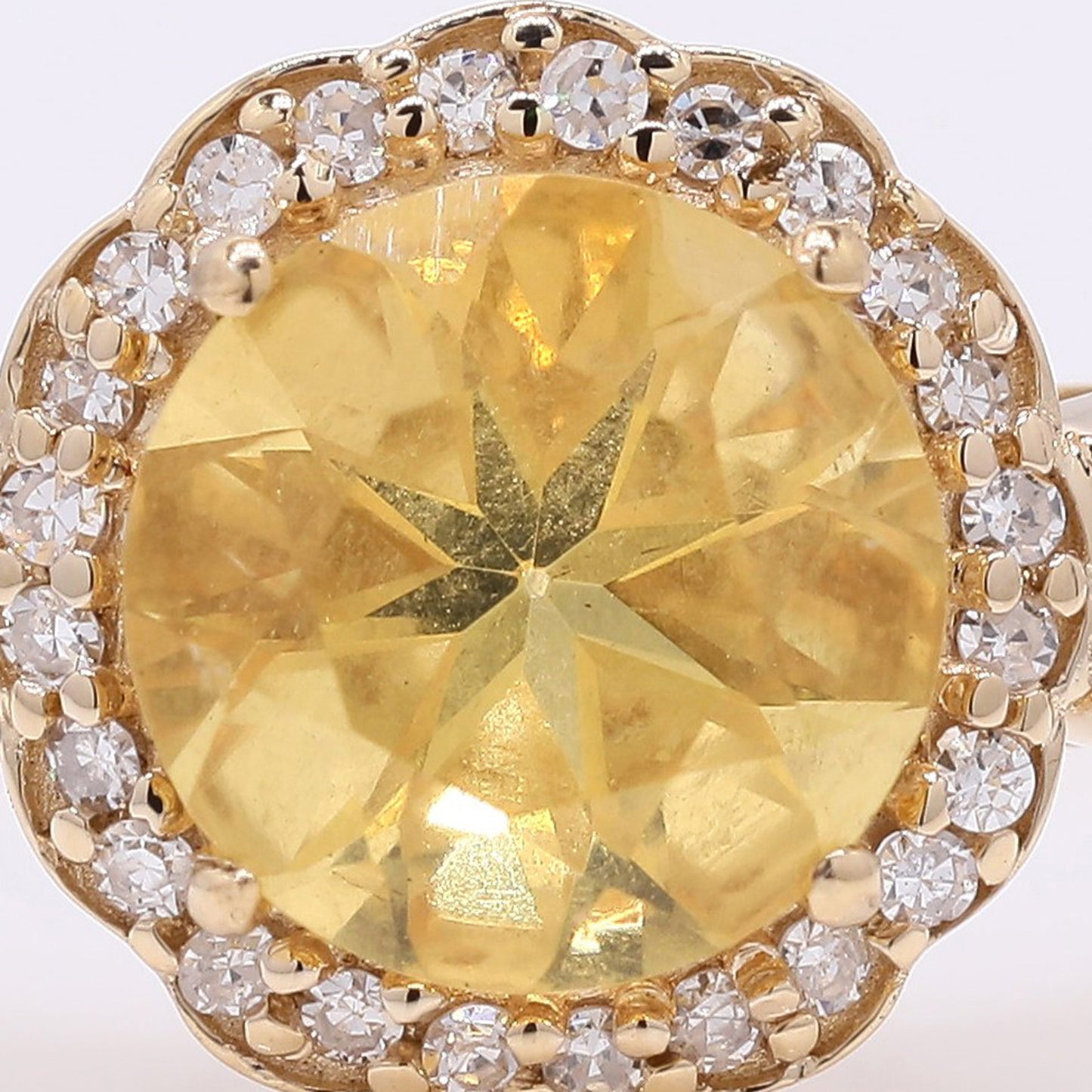 1.00 Ct Round Mixed Cut Natural Fire Opal 14K Gold Ring