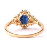 2.24 Ct Oval Mixed Cut Natural Sapphire 14K Gold Ring