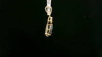 2.07 Ct Oval Mixed Cut Natural Corundum Sapphire 14K Gold Pendant