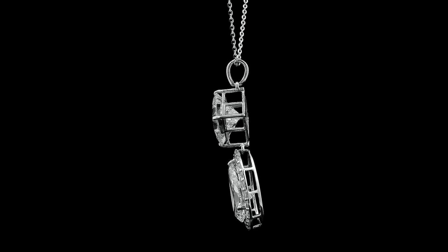 5.66 Carats Lab Grown Diamond 14K Gold Pendant