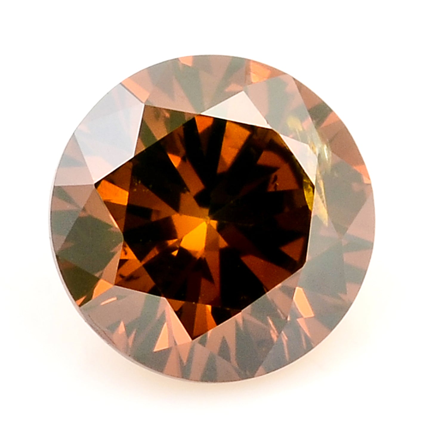 0.39 Red Diamond Round Loose Gemstone