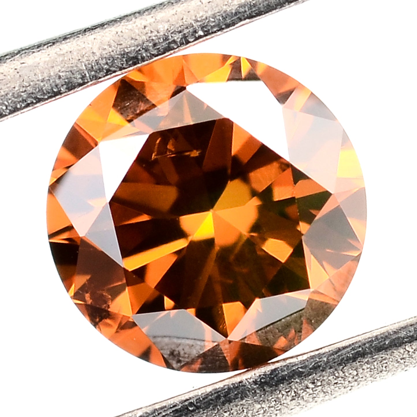 0.51 Red Diamond Round Loose Gemstone