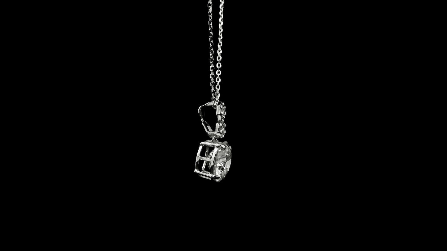 1.82 Ct Round Lab Grown Diamond 14K Gold Pendant
