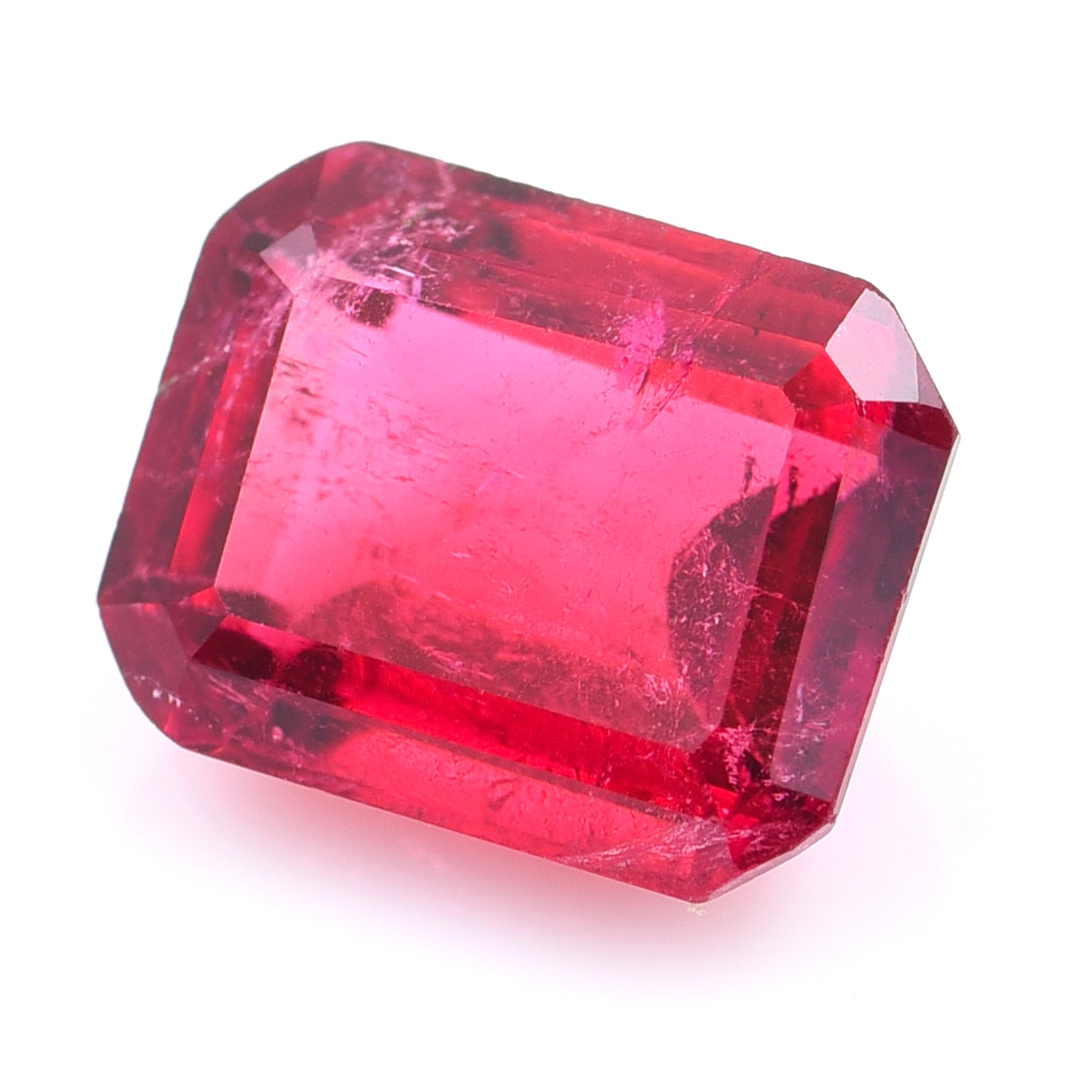 2.65 Natural Tourmaline Rubellite Emerald Cut Gemstone