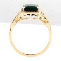 2.71 Ct Emerald Cut Natural Beryl Emerald 14K Gold Ring
