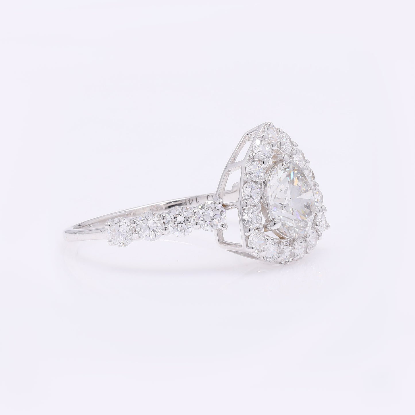 1.99 Carats Lab Grown Diamond 14K Gold Ring