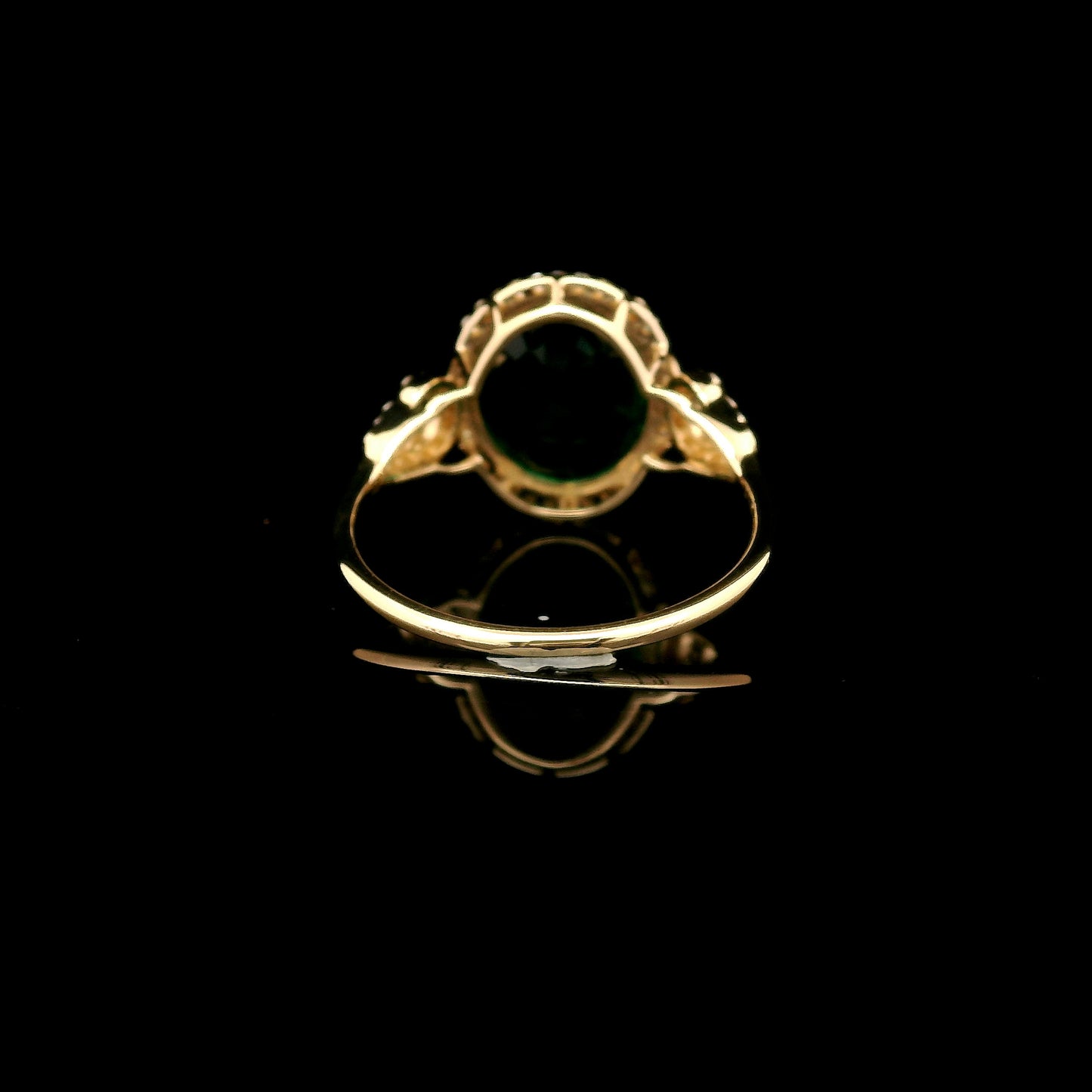 2.80 Ct Oval Mixed Cut Lab Grown Emerald 14K Gold Ring