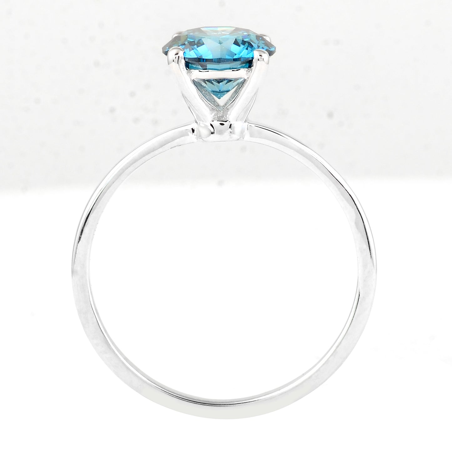1.53 Carats Blue Lab Grown Diamond 14K Gold Ring