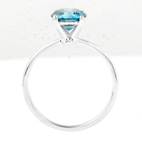1.53 Carats Blue Lab Grown Diamond 14K Gold Ring