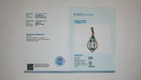 2.07 Ct Pear Mixed Cut Natural Aquamarine 14K Gold Pendant