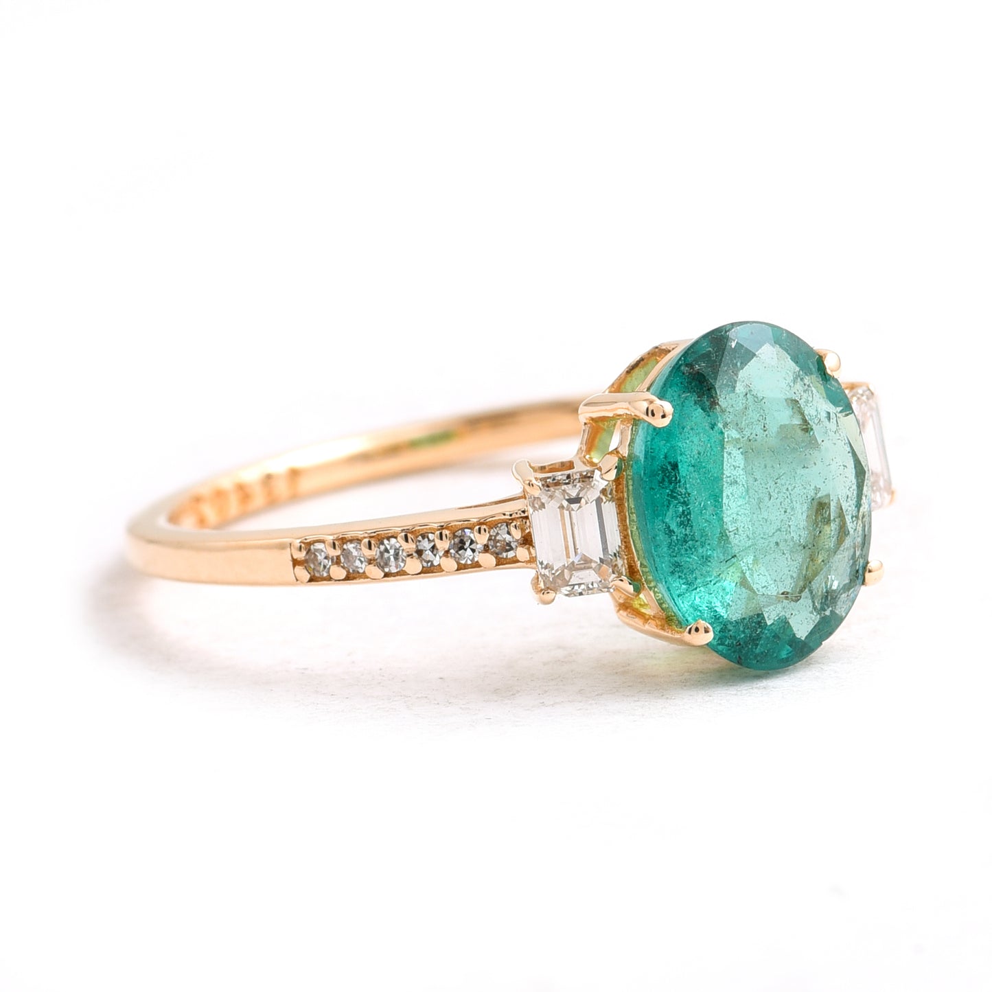 1.77 Ct Oval Emerald 14K Gold Ring