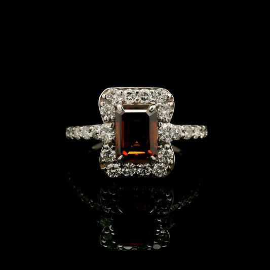 2.32 Carats Red Lab Grown Diamond 14K Gold Ring