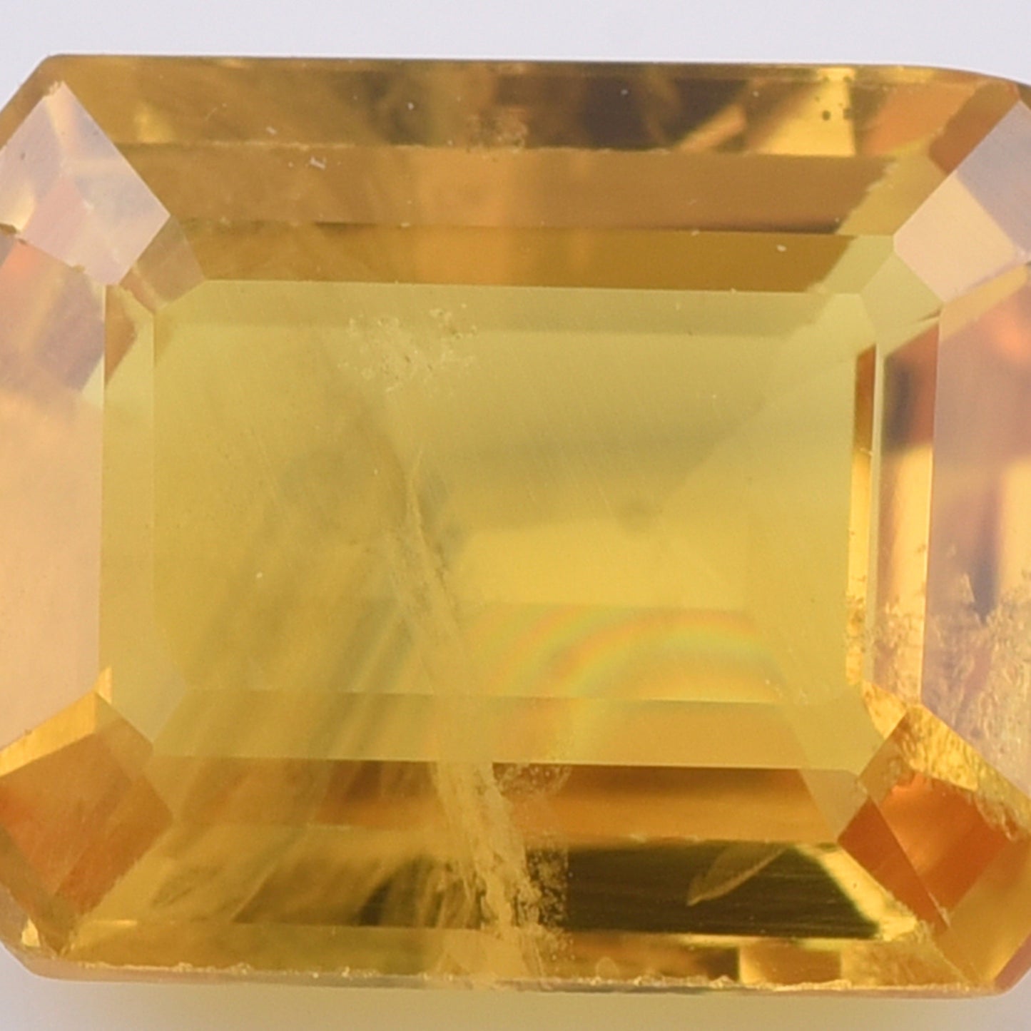 2.22 Natural Corundum Yellow Sapphire Emerald Cut Gemstone
