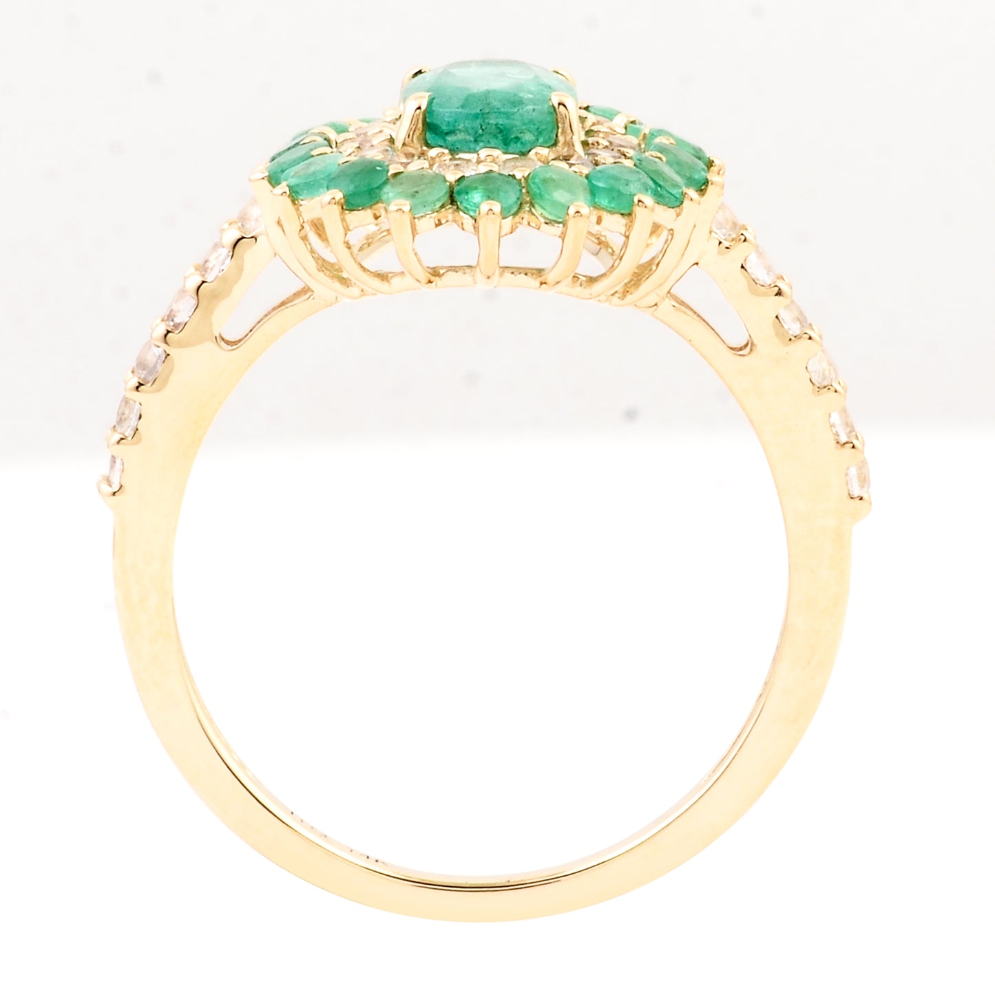 1.72 Ct Oval Emerald 14K Gold Ring