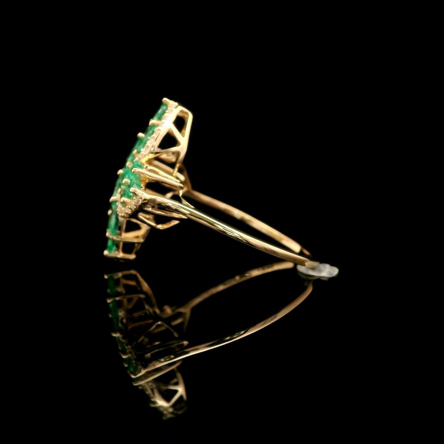 1.16 Ct Marquise Emerald 14K Gold Ring