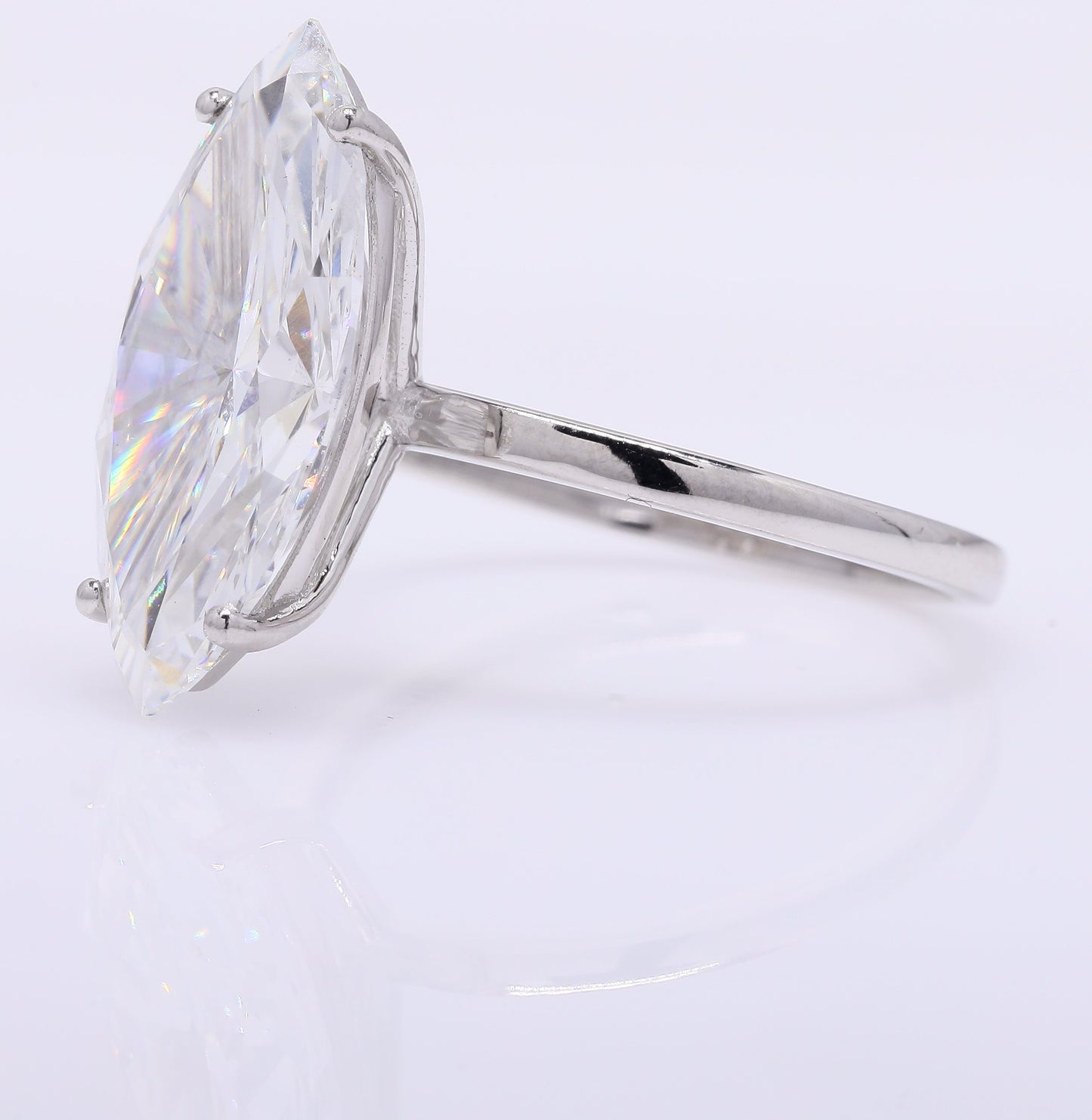 5.75 Ct Marquise Lab Grown Diamond 950 Platinum Ring