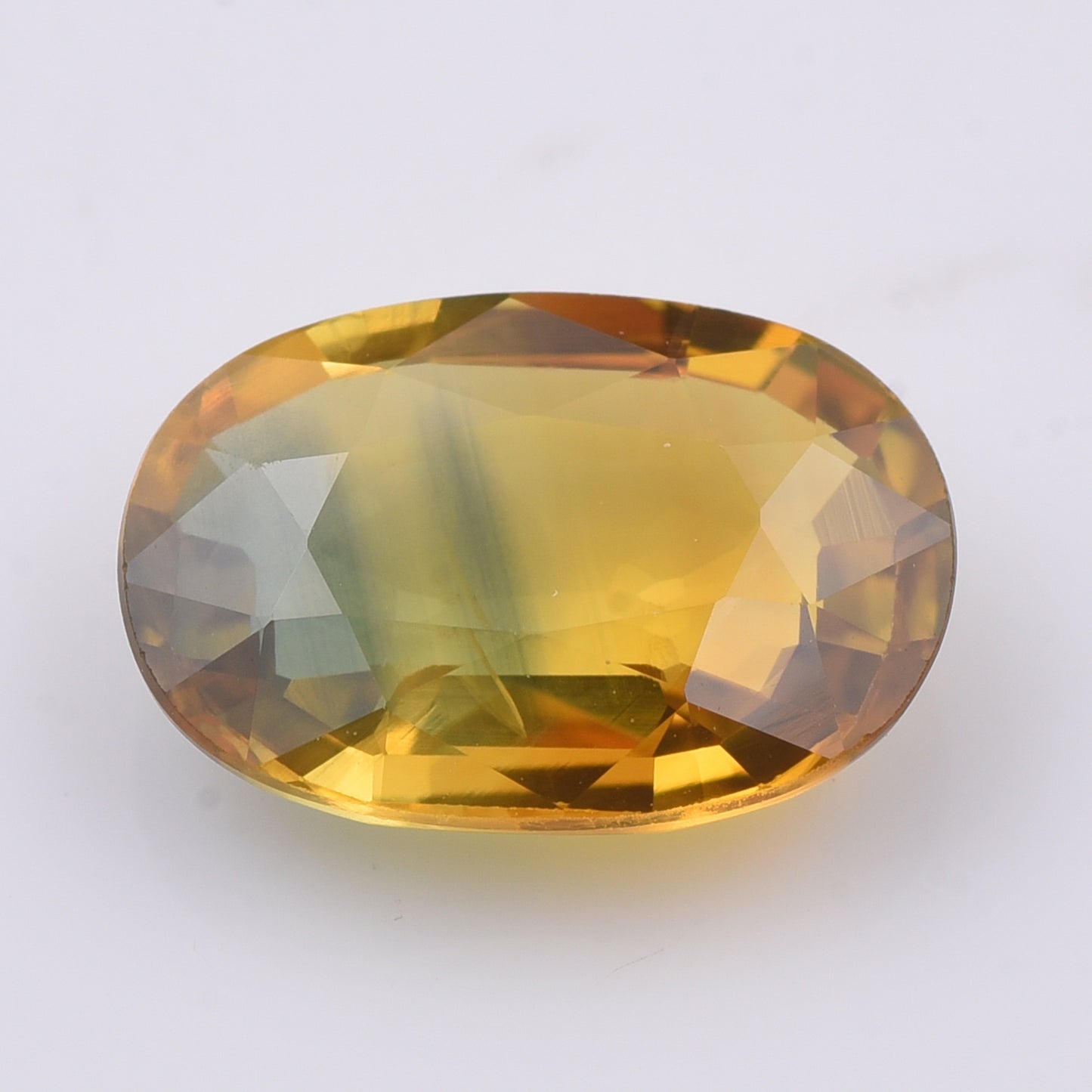 3.12 Natural Corundum Bi-Color Sapphire Oval Mixed Cut Gemstone
