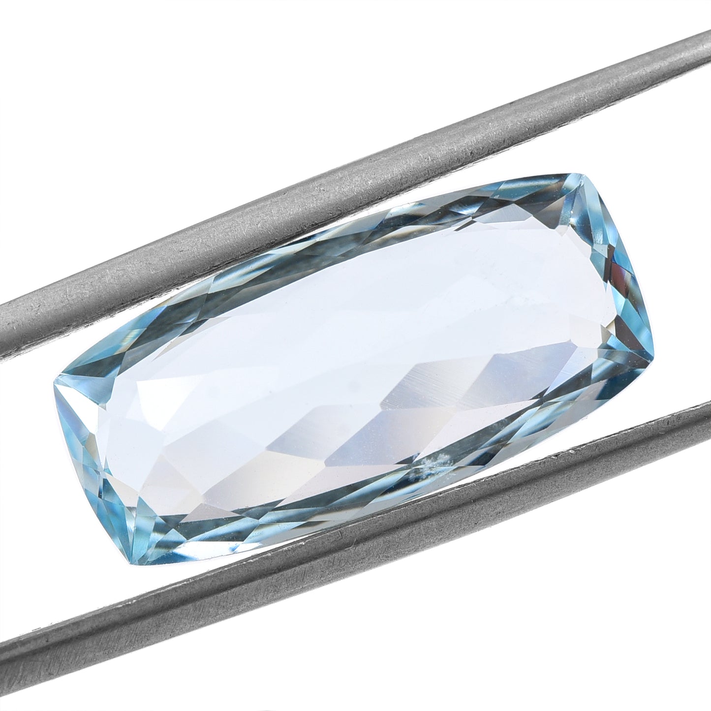 9.27 Natural Beryl Aquamarine Rectangular Cushion Mixed Cut Gemstone