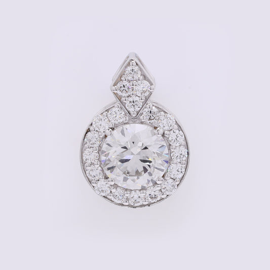 2.04 Carats Lab Grown Diamond 14K Gold Pendant