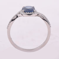 1.28 Ct Oval Mixed Cut Natural Sapphire 950 Platinum Ring