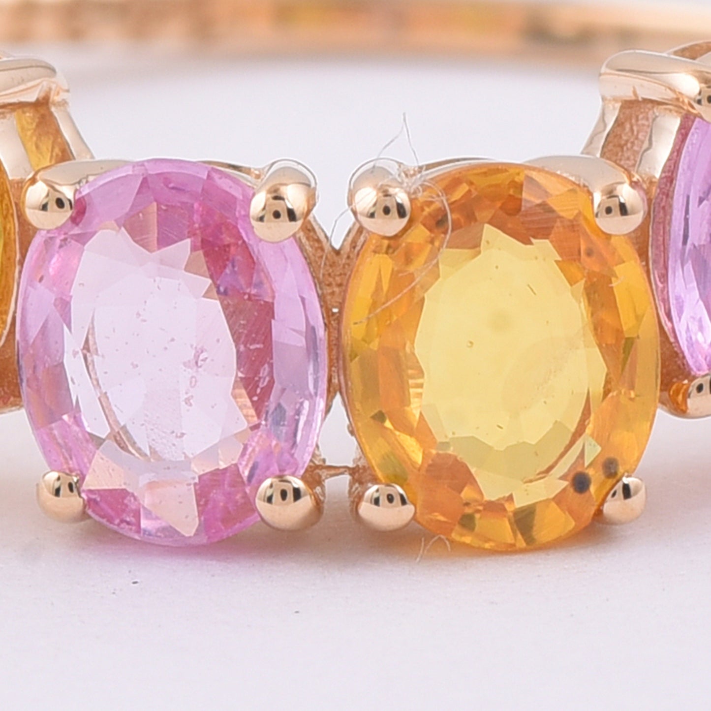 1.86 Ct Oval Natural Multi-Coloured Sapphire 14K Gold Ring