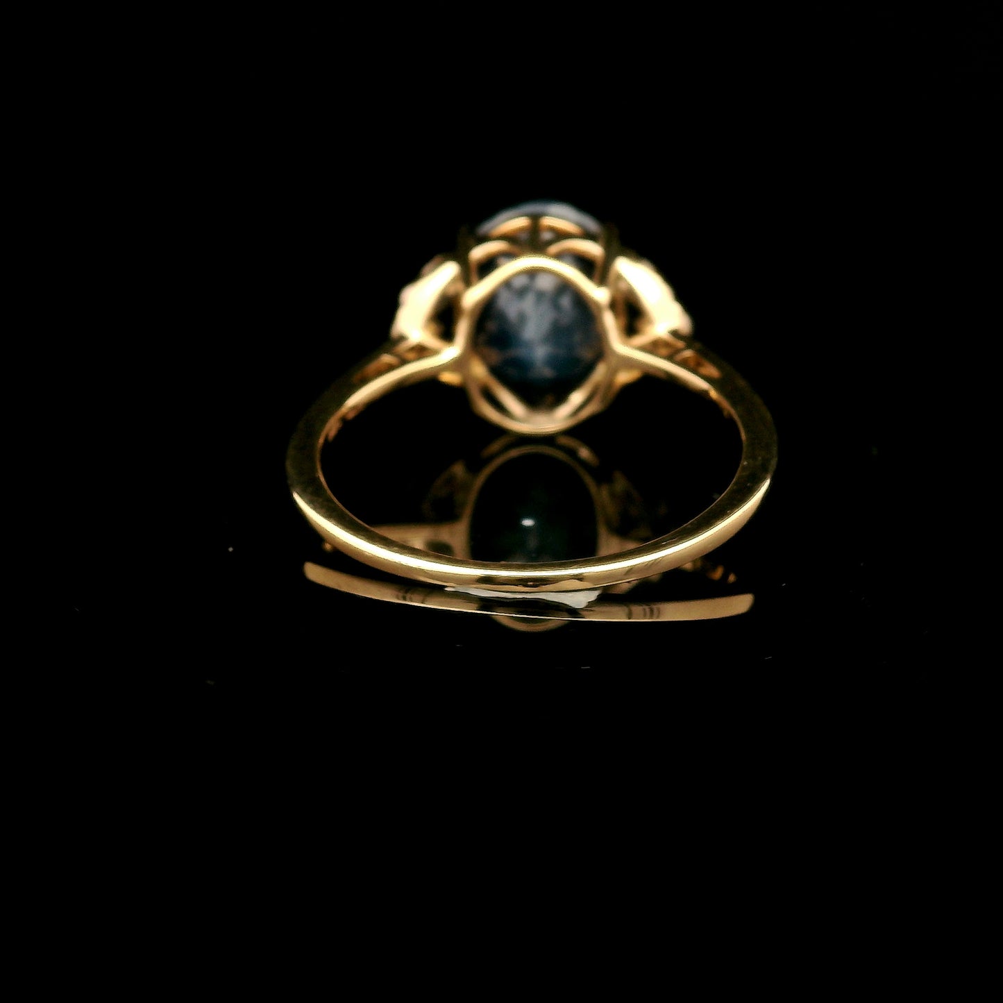 4.26 Ct Oval Mixed Cut Natural Corundum Sapphire 14K Gold Ring
