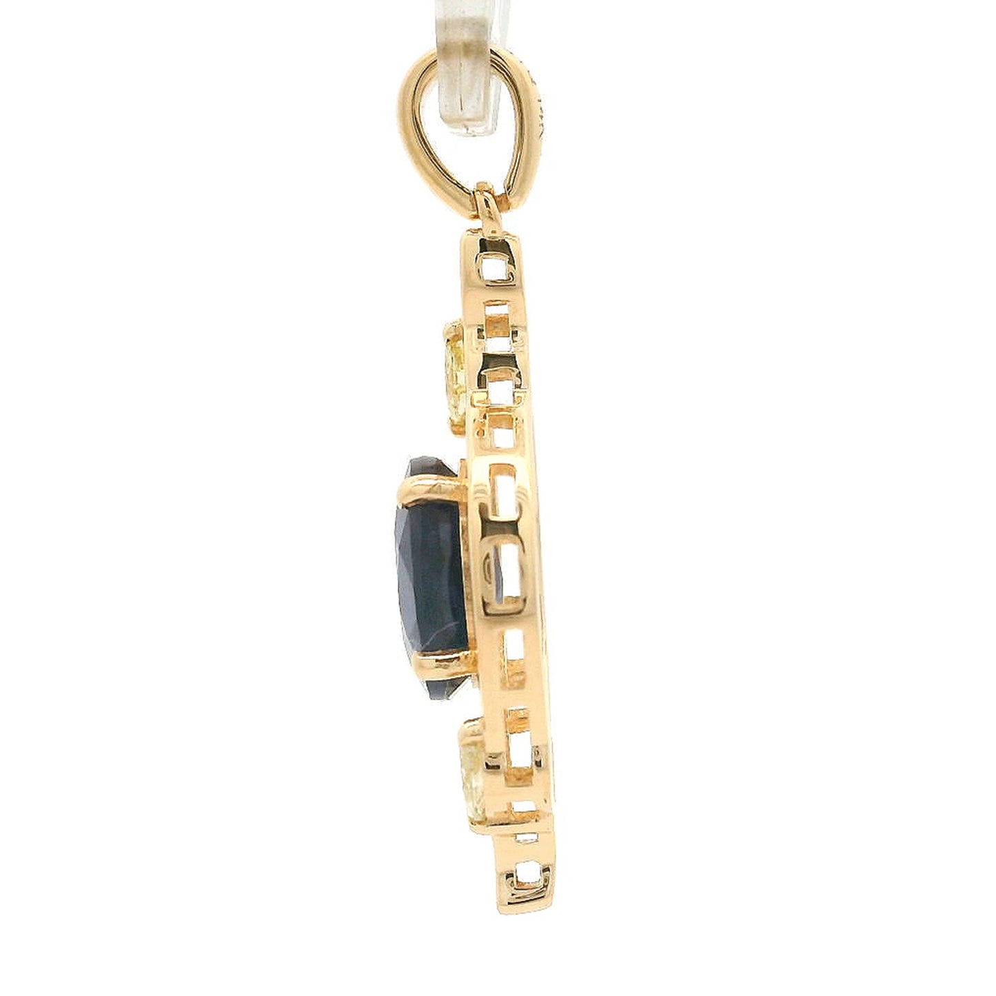 1.71 Ct Oval Sapphire 14K Gold Pendant