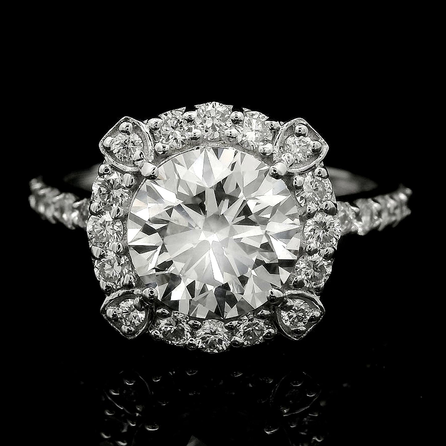 2.76 Carats Lab Grown Diamond 14K Gold Ring