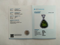 3.06 Ct Pear Mixed Cut Natural Green Sapphire 950 Platinum Pendant