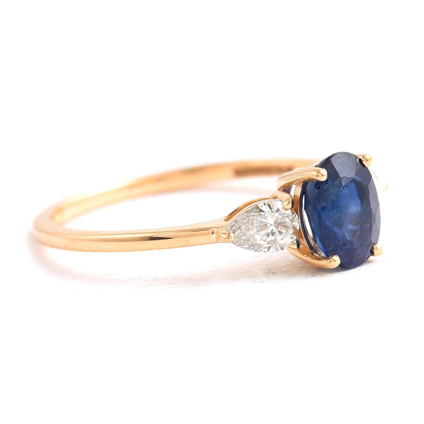 1.33 Ct Oval Sapphire 14K Gold Ring