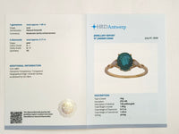 1.56 Ct Oval Natural Emerald 14K Gold Ring