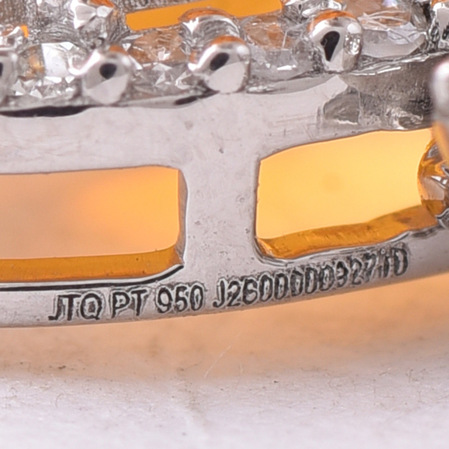 1.91 Ct Oval Fire Opal 950 Platinum Pendant