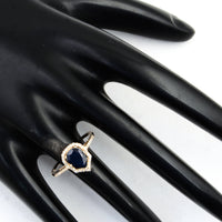 1.82 Ct Pear Mixed Cut Natural Corundum Sapphire 14K Gold Ring