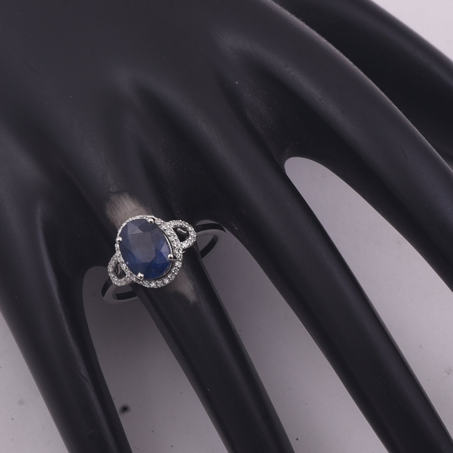 2.77 Ct Oval Mixed Cut Natural Sapphire 950 Platinum Ring